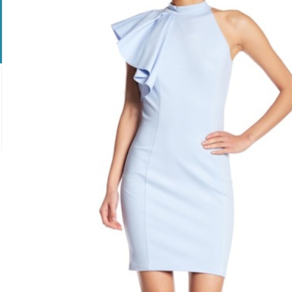 Love...Ady Mock Neck Ruffle Bodycon Dress NWOT